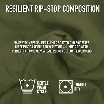 Vintage Style Vietnam Rip-Stop Fatigue Pants